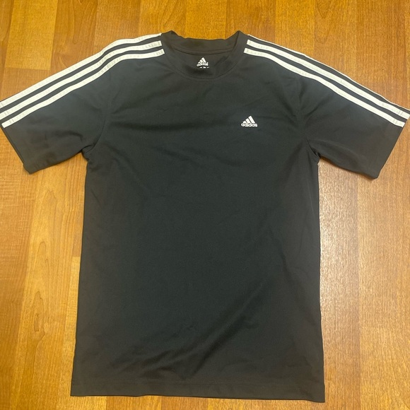Adidas Black Short Sleeve Tee Classic Athletic Wear - Picture 9 of 14